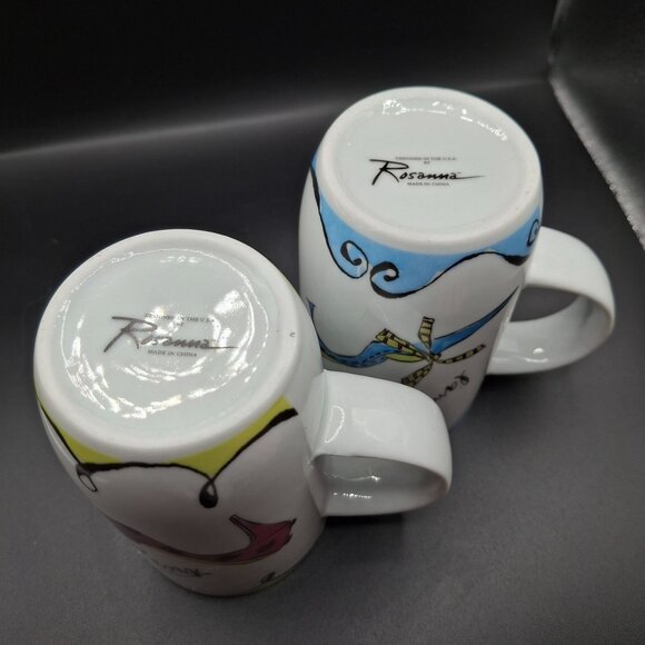 Rosanna Set Of 4 High Heel Shoe Design Coffee Mugs French Inspired Sayings - Picture 4 of 7